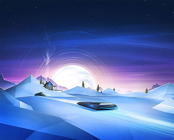 國外插畫師通過矢量圖形創造絕美抽象畫面欣賞{my:seotitle}