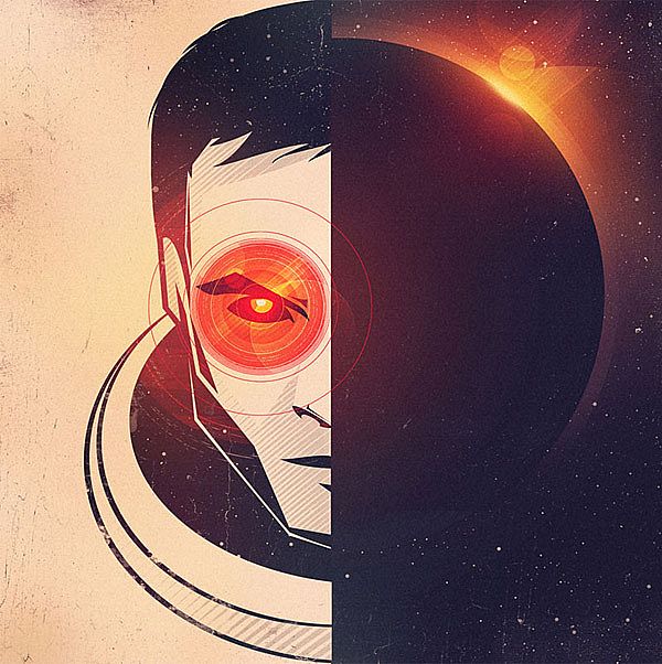 國外插畫師通過矢量圖形創造絕美抽象畫面欣賞{my:seotitle}